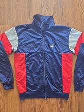 Vintage Nike Track Jacket Grey Tag Full Zip Sz-Medium USA Color Way Mint Conditi