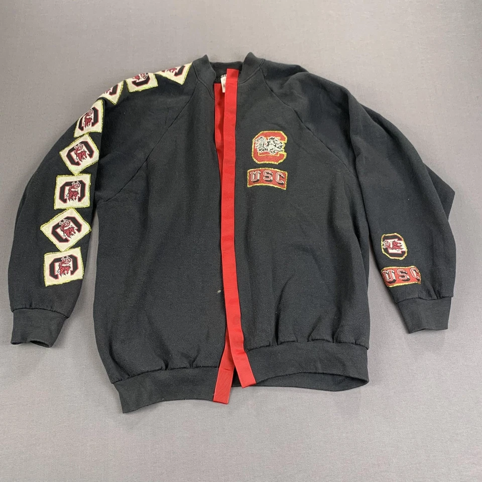 VTG South Carolina Gamecocks Sweatshirt XL NCAA College USA 90s Band Cardigan - Image 2 of 4