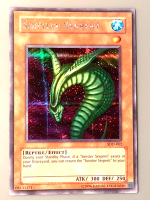 yugioh Sinister Serpent SDD-002 Prismatic Secret Rare near mint | eBay