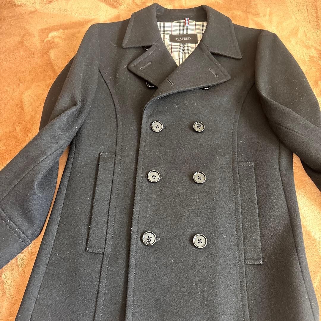 BURBERRY BLACK LABEL Peacoat Black Size L From Japan thumbnail 16