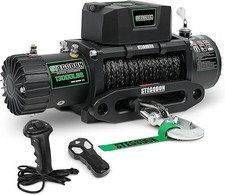 Electric Winch 13000 9500lb 12v Synthetic Rope Towing Truck Off-road 4wd 4x4 Car