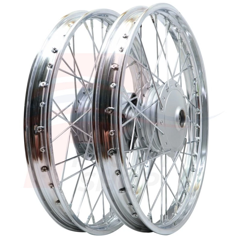 Llantas delanteras y traseras completas Honda ST90 K0 K1 K2 1973-1975 NUEVAS con bujes + radios Foto 3 de 4