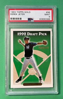 1993 TOPPS GOLD DEREK JETER #98 PSA 9 MINT YANKEES ROOKIE RC | eBay