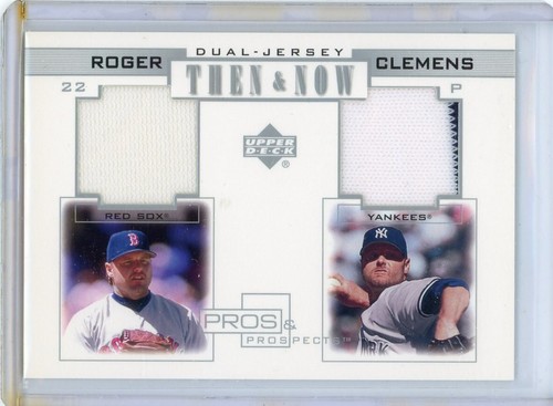 2001 PROS & PROSPECTS #TN-RC ROGER CLEMENS DUAL JERSEY (RED SOX, YANKEES) 061425