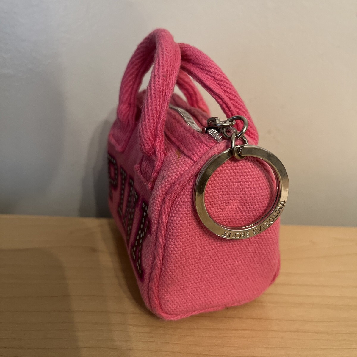 Victorias Secret PINK Vintage Keychain Coin Purse Mini Bag Rare