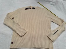 NEW 90's VTG Polo Jeans Co Ralph Lauren Men's Cream Sweater XXL Fits Like XL 
