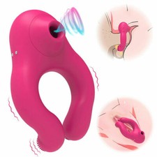 Penis Cock Ring Clit Suck G-spot Dildo Vibrator Sex Toys For Men Couple Women