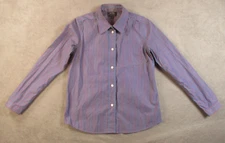 APC Rue Madame Paris Womens Medium Blue Pink Striped Blouse Luxury Designer Top