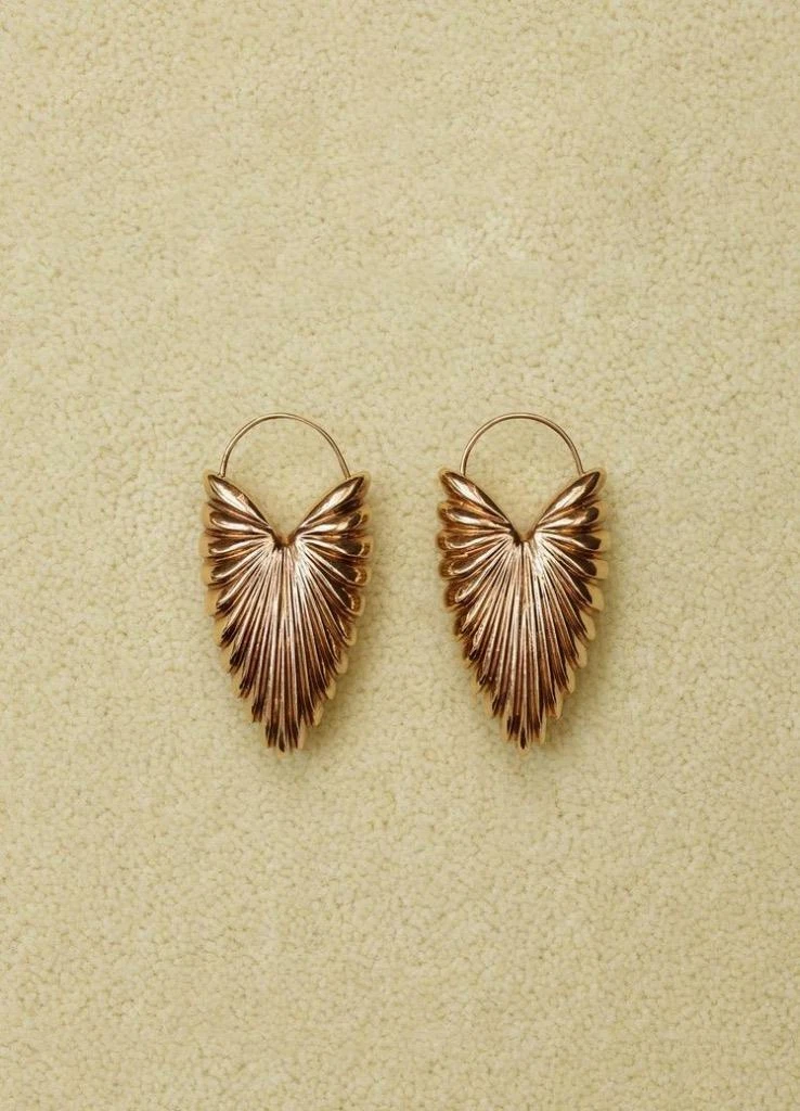 CELINE Heart Drop Earrings Golden Brass Fall 18 Old Celine Phoebe