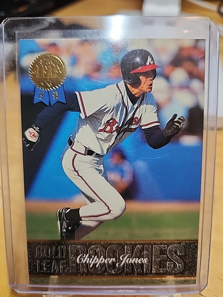 1993 LEAF CHIPPER JONES GOLD LEAF ROOKIES #19 ATLANTA BRAVES MINT