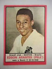 PELE ROOKIE STICKER BASE CARD RARE 1967 PANINI BRAZIL