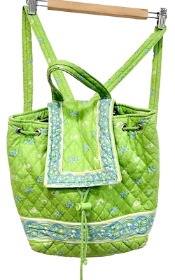 Americana by Sharif vintage paisley print quilted backpack Americana By SHARIF Quilted Backpack Floral Paisley Print  main image 2