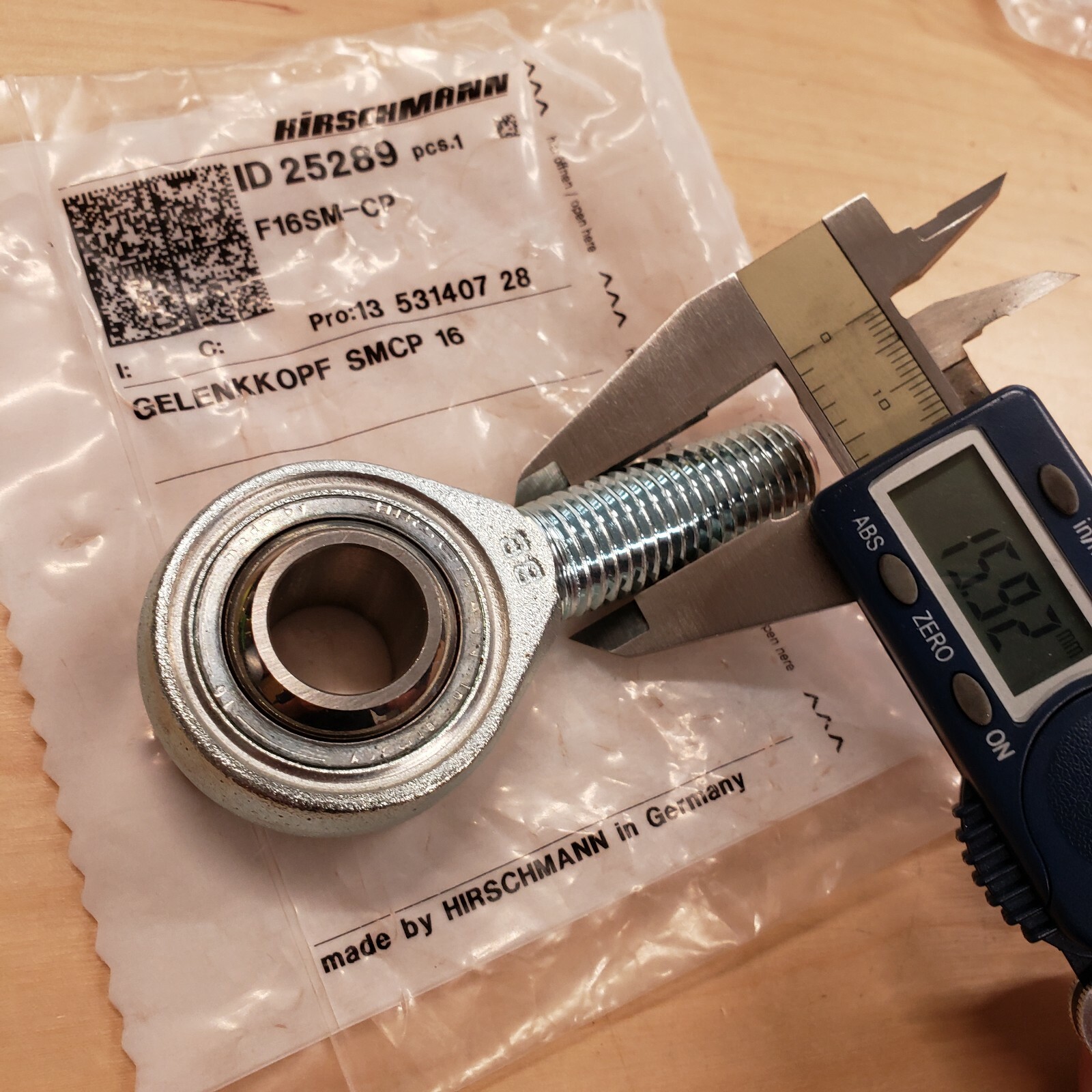 Hirschmann Rod End F16sm M16x2 Thread M16 Center eBay