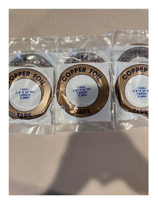 3/8'' EDCO 1.25 mil Copper Foil Tape - 6 rolls