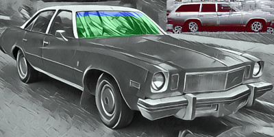 Buick Regal Century Custom Luxus 4D  BJ 1973 - 77 Windschutzscheibe mit Antenne 