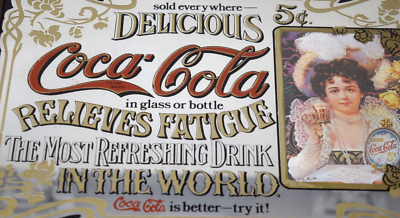 Vintage Delicious Coca Cola 5 Cents Mirror Framed | eBay