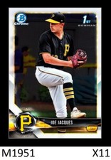 1-2018 BOWMAN DRAFT CHROME JOE JACQUES PIRATES CARD#BDC-24 QTY