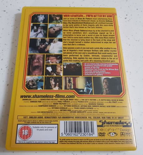 Watch Me When I Kill - DVD - New & Sealed Shameless - Picture 3 of 3