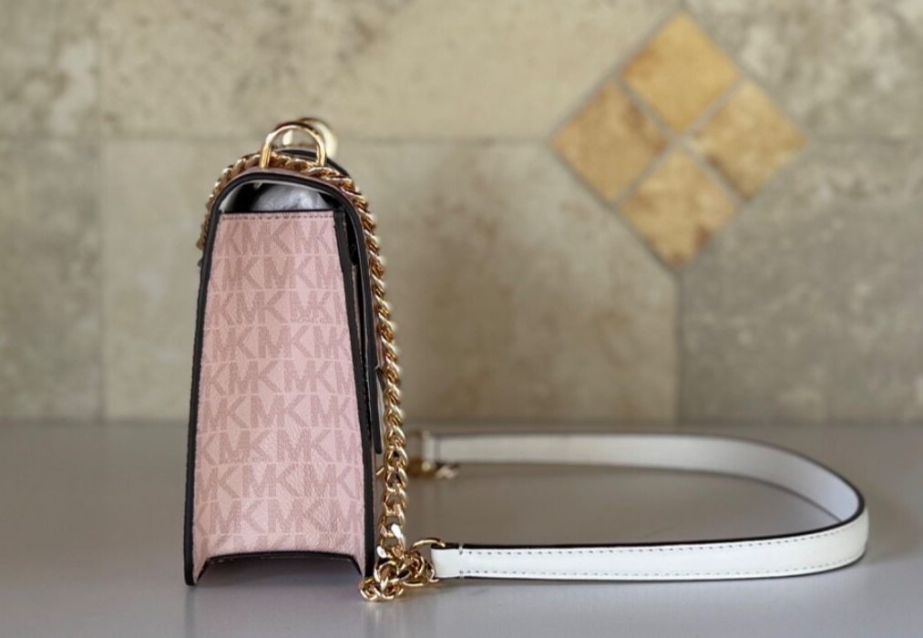Michael Kors Greenwich Small Flap Shoulder Crossbody Bag MK Pink
