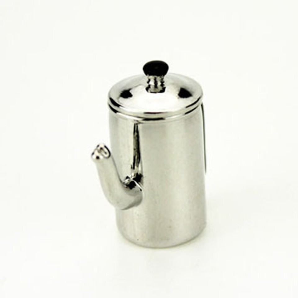 112 Dollhouse Furniture Kitchen Room Vintage Milk Tea Kettle Home Mini