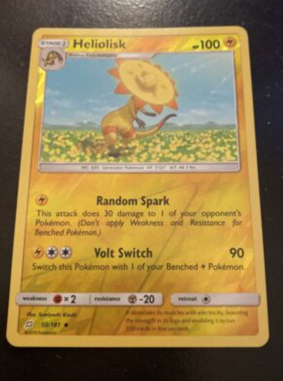 Pokemon - SM9 - Team Up - Heliolisk - 50/181 - Uncommon  - Reverse Holo  - NM/M