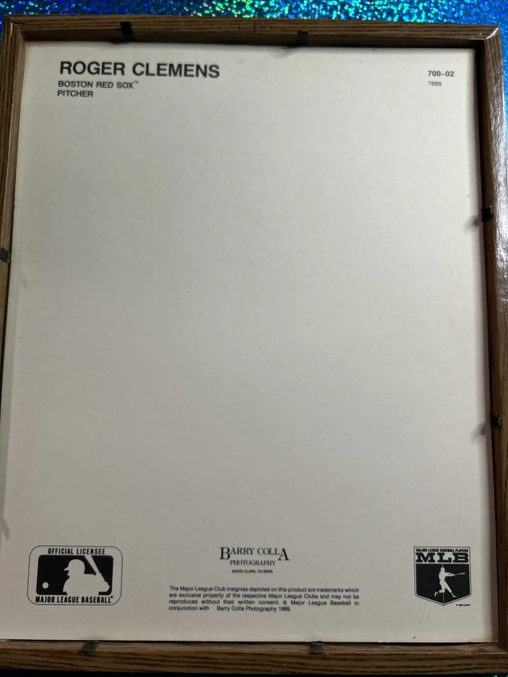 Original 1989 ROGER CLEMENS MLB Framed Photo - Barry Colla W/ Card - Image 2 of 4