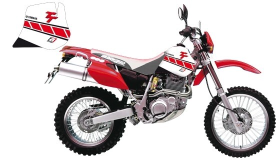 Kit déco Yamaha TT 600R 1997-2005 Dream 2 autocollants moto blanc