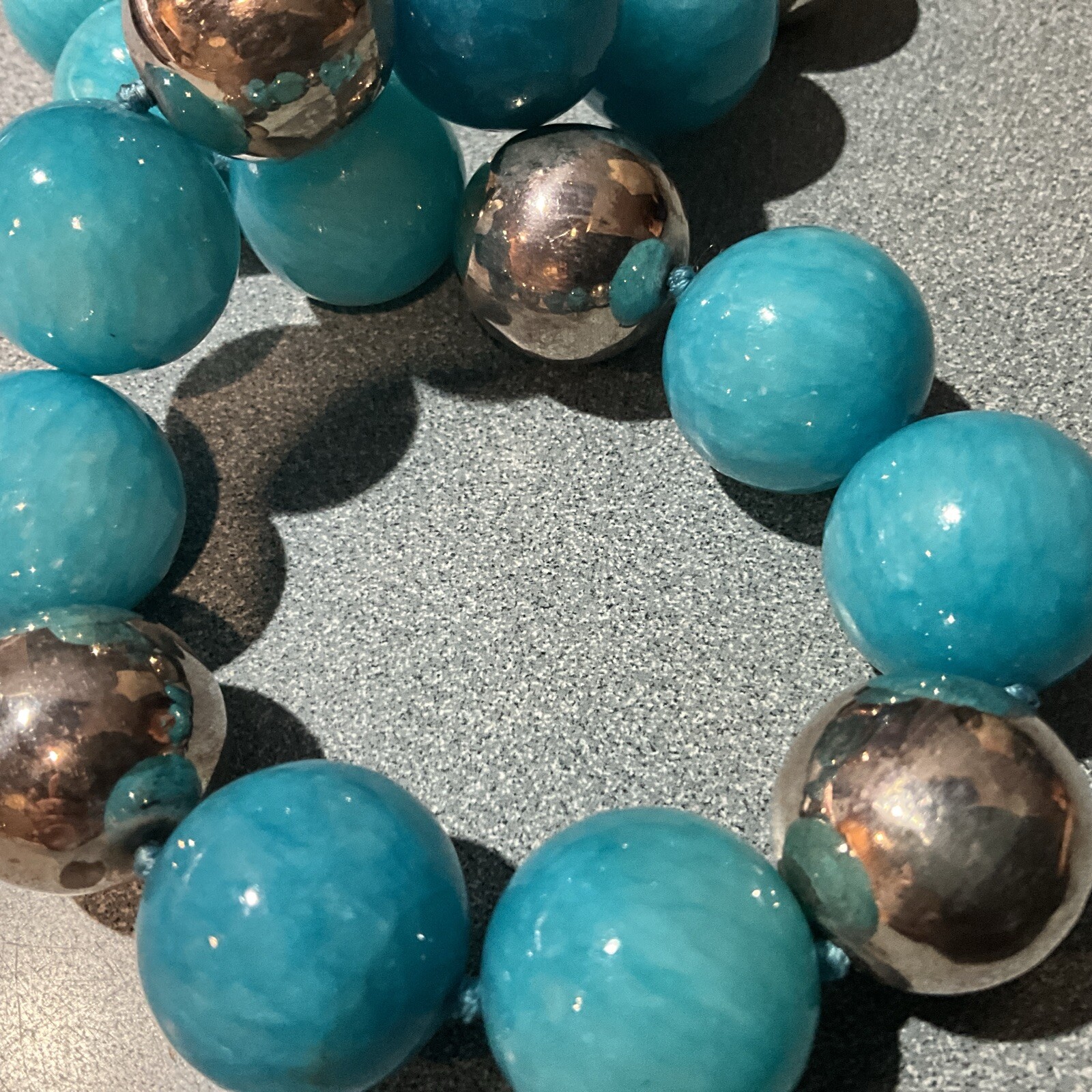 Huge Statement Necklace  STERLING SILVER CLASP AN… - image 7