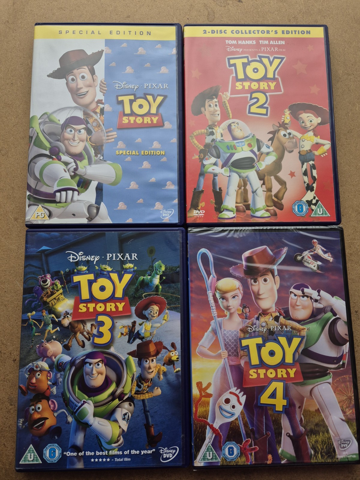 DISNEY PIXAR TOY STORY 4 DVD lot. Toy Story 1 - 4 Films. Childrens Films Lot.