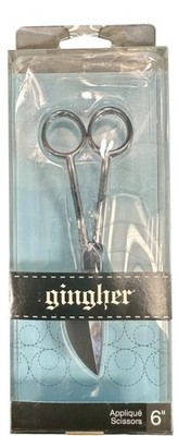 New GINGHER 6'' Applique Sewing Scissors G-6R, Made in Italy