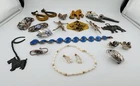 Antique costume Jewelry Estate lot, Bakelite, 14k , Sterling Silver