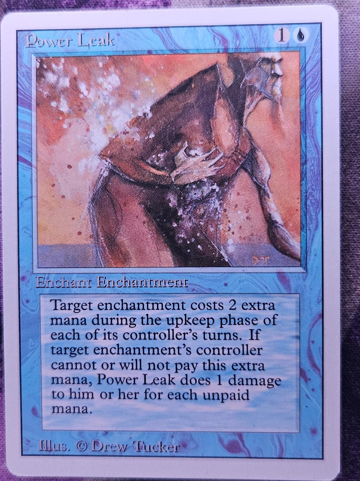 Power Leak Common Revised Edition Magic: The Gathering Moderately Played
