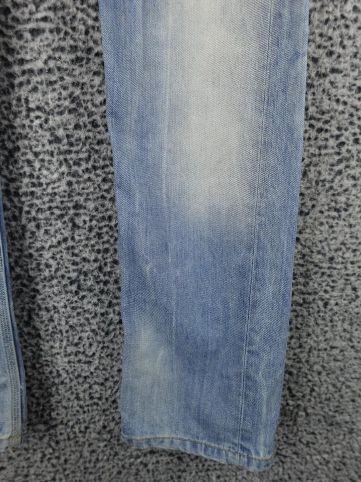 Pantalones de mezclilla Bershka BSK desgastados lavado claro para hombre 34x30 ajustados calce recto Foto 4 de 4