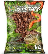 zalati Reptile Substrate Natural Pine Bark Chips for Reptile Bedding Landscapin
