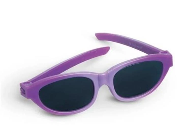 Nuevas gafas de sol deportivas American Girl para muñecas de 18" ~ marcos morados ~ estuche de fieltro rosa Foto 2 de 4