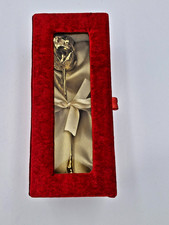 Rose Stem Flower 24k Gold / Pure Silver Plated Anniversary Wedding Gift