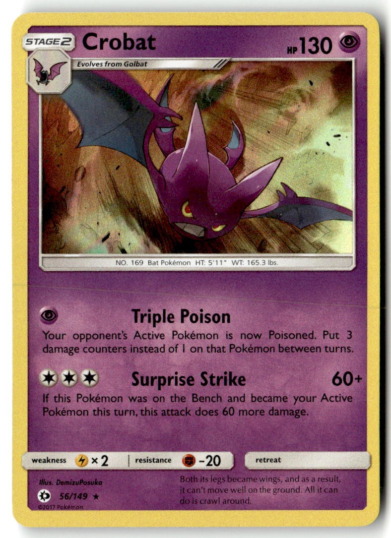 Crobat 56/149 Holofoil - SM01 - PTCG - NM