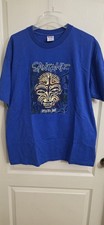 Vintage Carlos Santana Supernatural concert tour blue T Shirt Size XL
