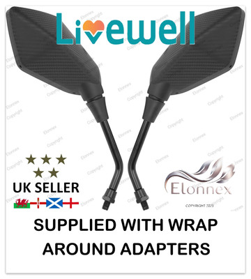 LIVEWELL MOBILITY ROLLER SPIEGEL PAAR MIT ADAPTERN GELIEFERT.
