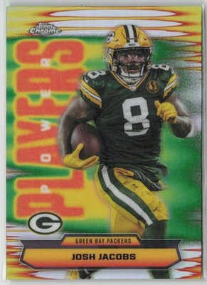 2025 Topps Chrome Refractor Power Players Josh Jacobs #PP-20 Green Bay Packers