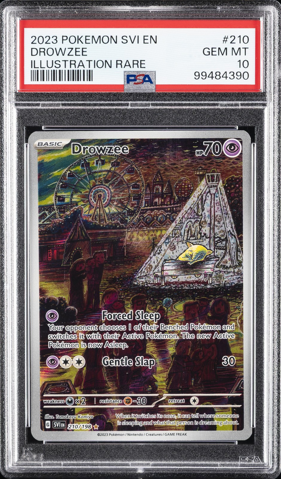 2023 POKEMON SVI EN-SCARLET & VIOLET ILLUSTRATION RARE #210 DROWZEE PSA 10