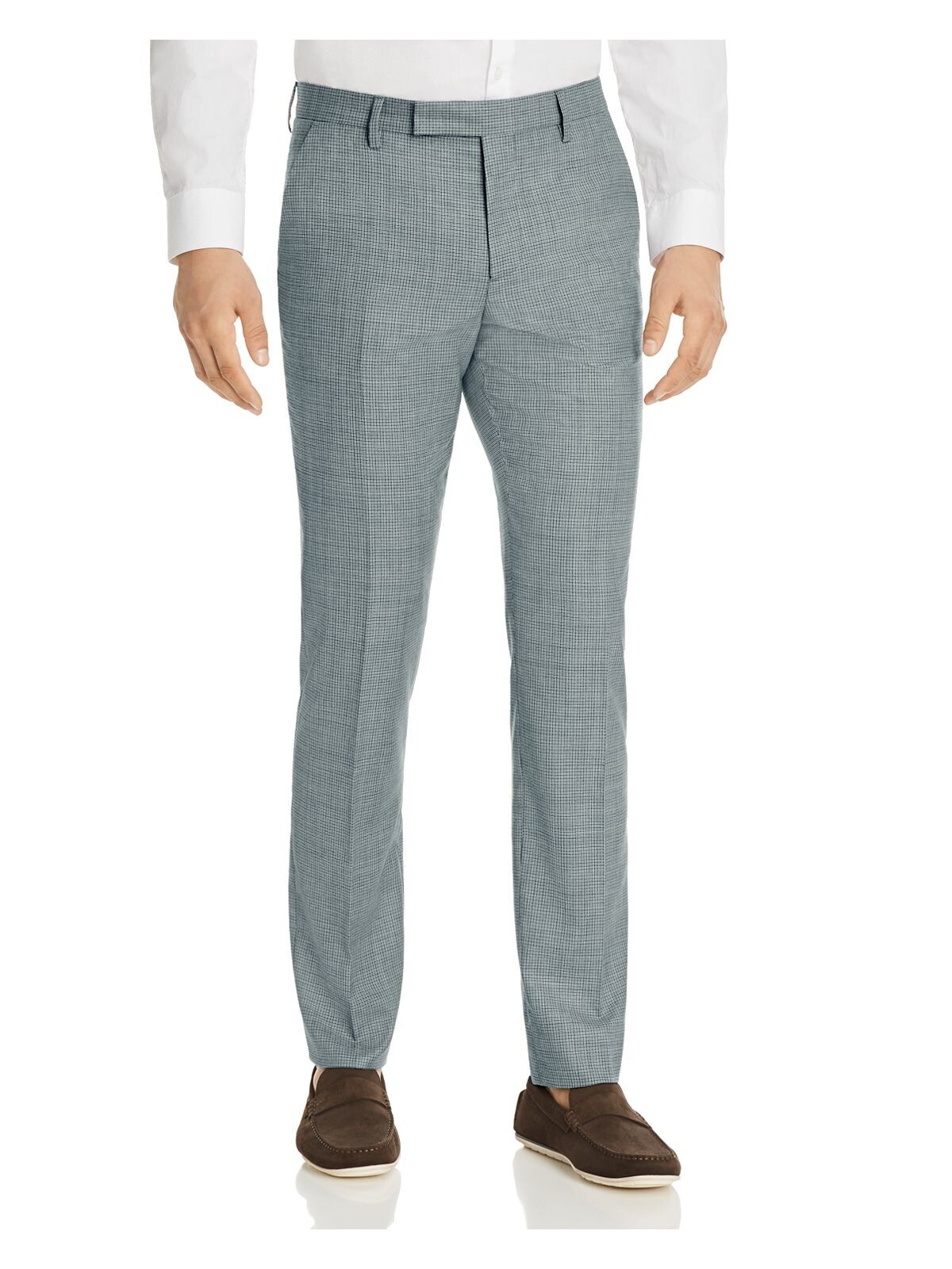 Мужской синий костюм обычного покроя с принтом PAUL SMITH, раздельные брюки на талии 32