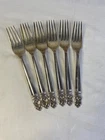 International Royal Danish 6 Sterling Silver Luncheon  Forks No Mono 351.2g