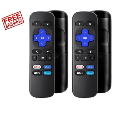 Replacement Remote for Roku Box - 2-Pack with Shortcuts & Ergonomic Comfort