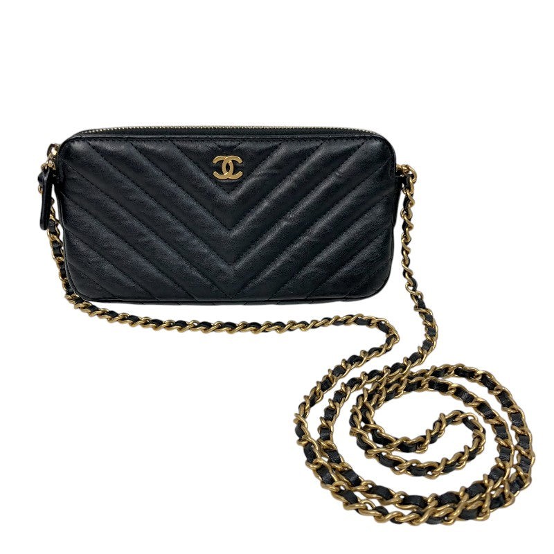 CHANEL V-Stitch Chain Wallet Shoulder Bag A82527 for Women #Ok994