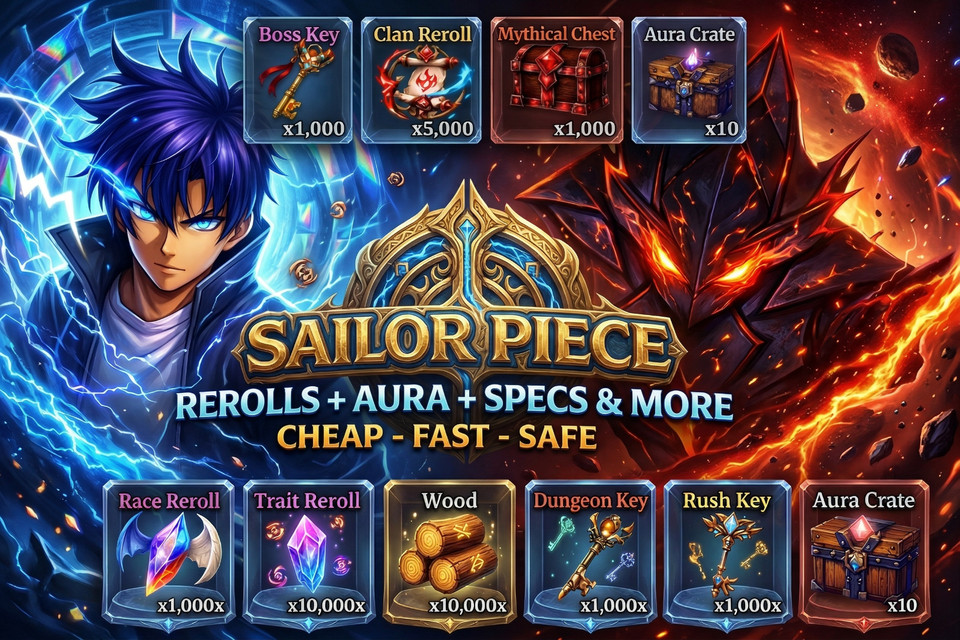 SAILOR PIECE | ALL ITEMS, MATERIALS,WEAPONS,FRUITS,POWERS| FAST | CHEAP