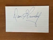 DAVE ELMONDORF  (1971) autographed 3 x 5 index card MLB & NFL Guaranteed to Pass