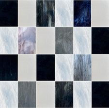 ILLUCKAI 24 Stained Glass Sheets - Variety Pack, 4 X 6 Inch Art Mosaic Glass Til