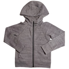 All In Motion Boys Size XS Grey Full Zip Long Sleeve Hoodie FREE S H NWT