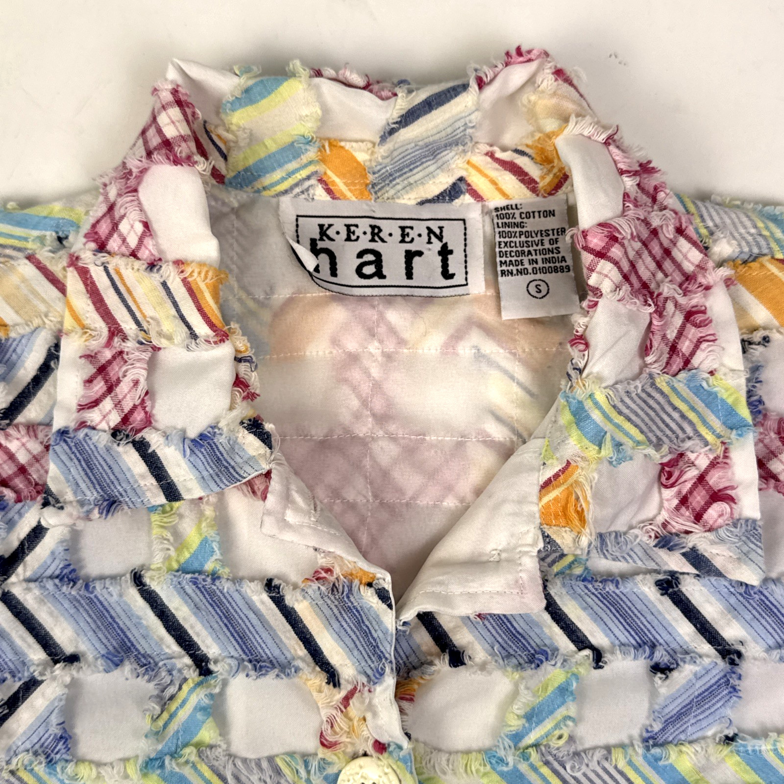 Keren Hert Light Jacket Button Down Rag Style Pat… - image 7